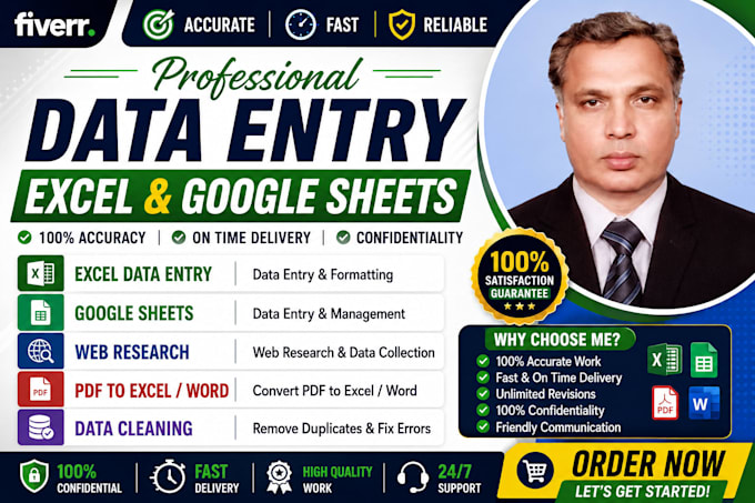 do accurate data entry in excel google sheets and CRM