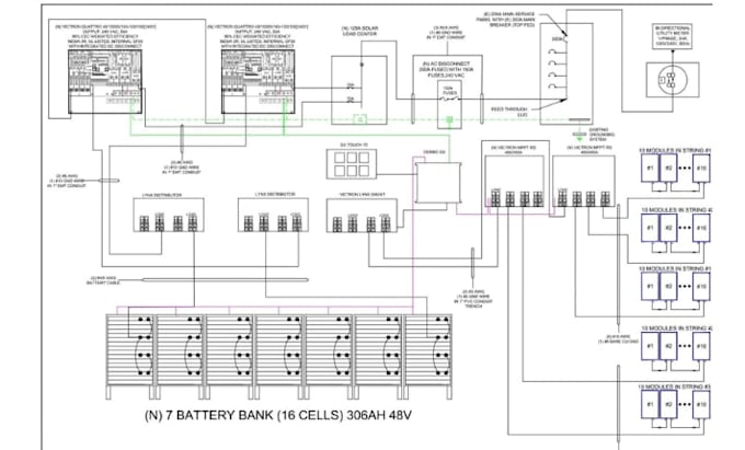 design residential solar pv system, layout and permit drawings