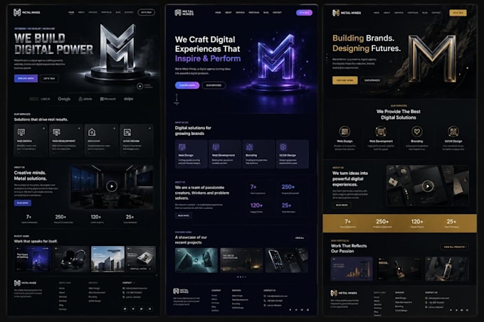 build a custom website with modern responsive design