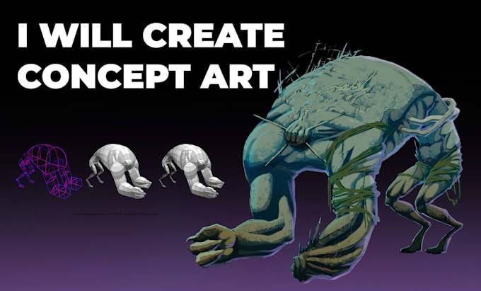 create concept art for games and animation