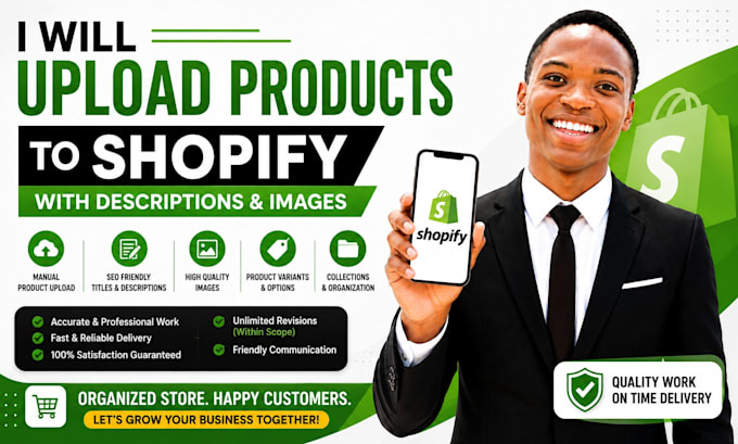 upload products to shopify with descriptions and images