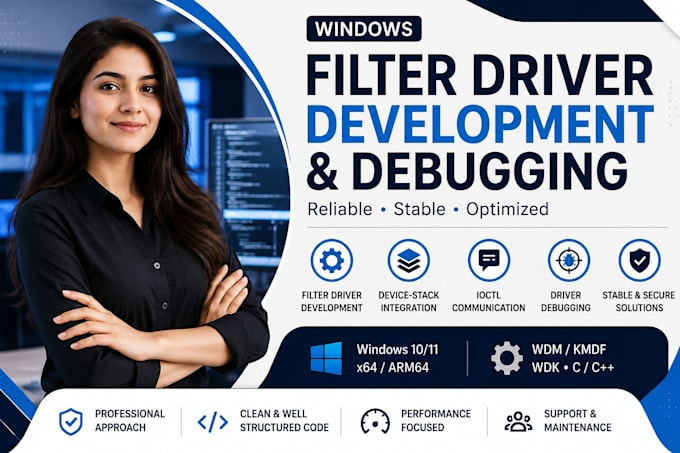 develop and debug windows filter drivers and kernel modules