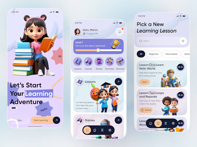 develop kids learning app educational app kids app educational game gamification
