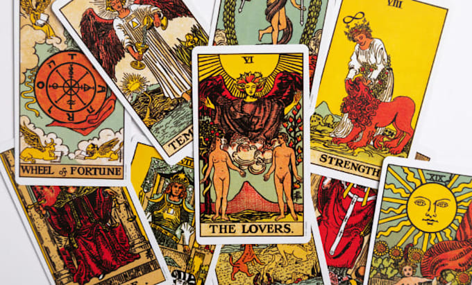 create custom tarot card illustrations and mystical artwork