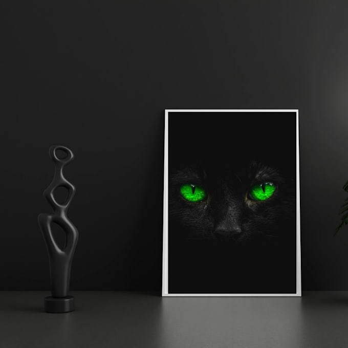 create a custom pet portrait wall art from your photo