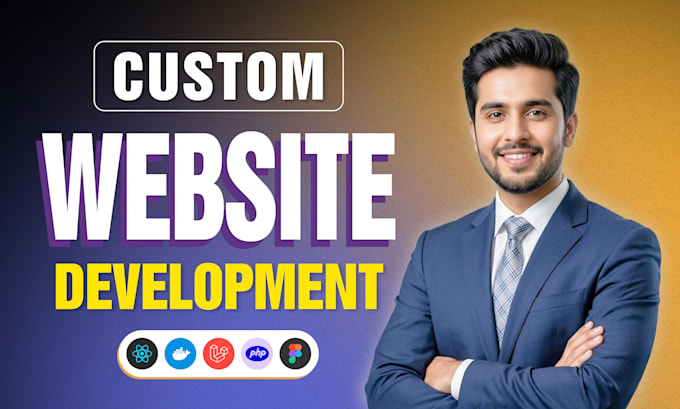 do custom website development as full stack developer, front end developer
