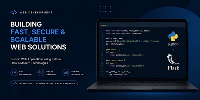 build a functional web applications using python or sql
