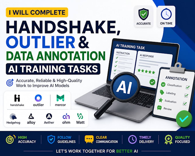 complete handshake outlier and data annotation ai training tasks