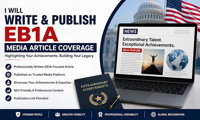 write and publish eb1a article media coverage