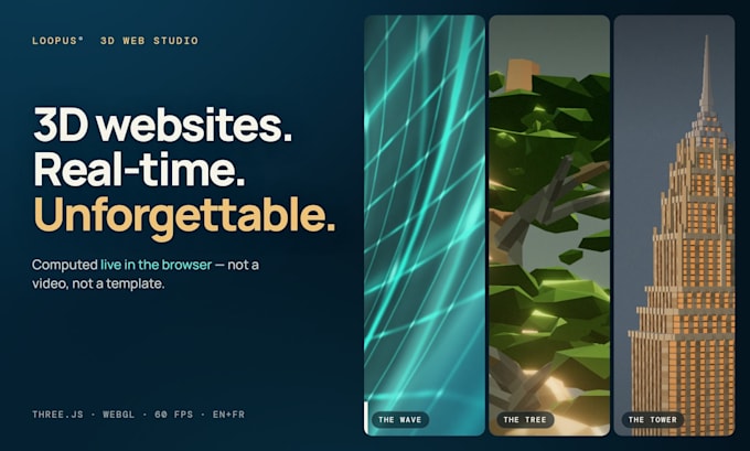 create an immersive 3d scroll website