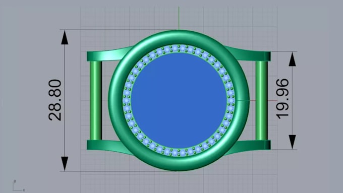 create watch cad models, bracelet, ring, cnc ready designs and technical drawing