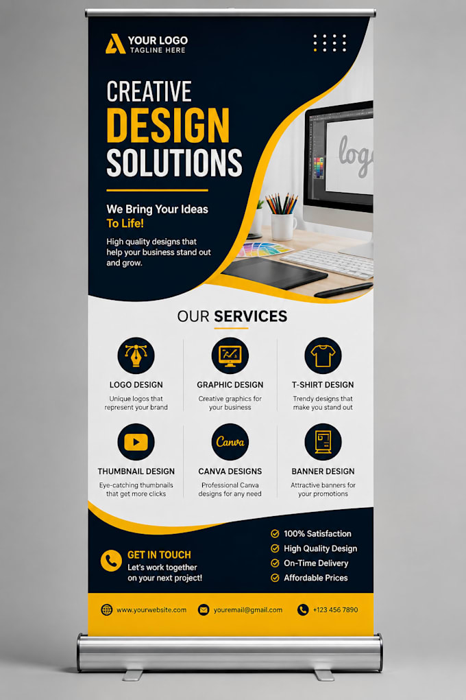 create professional roll up banner