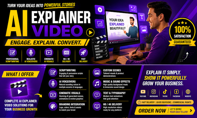 produce a quality ai explainer video using heygen,veo3,sora2