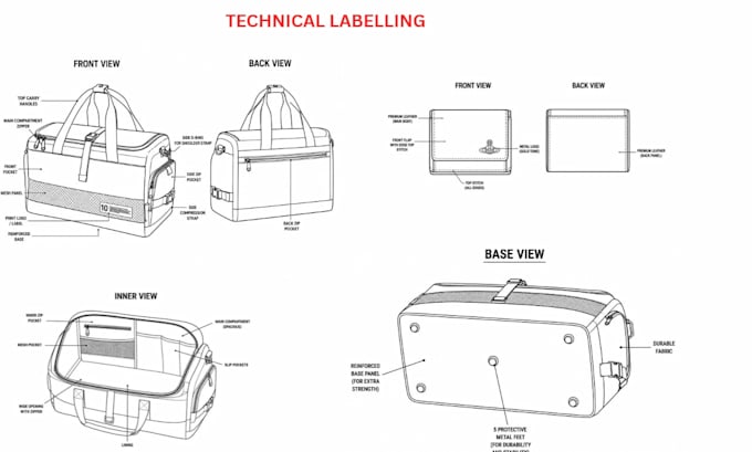 handbags, wallets, purses, and backpack designs, accessories and make tech pack