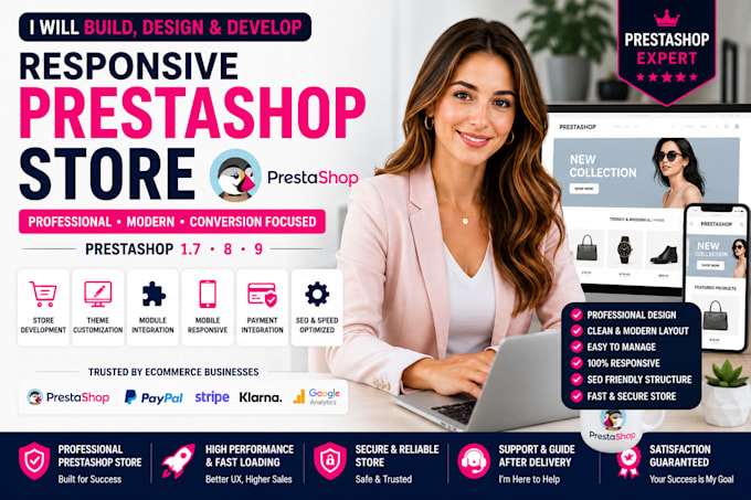 build design and develop a responsive prestashop ecommerce store