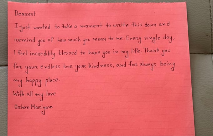 write beautiful handwritten letters note and greeting card