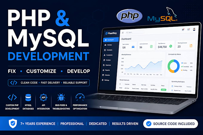 fix, customize and develop your PHP mysql web application