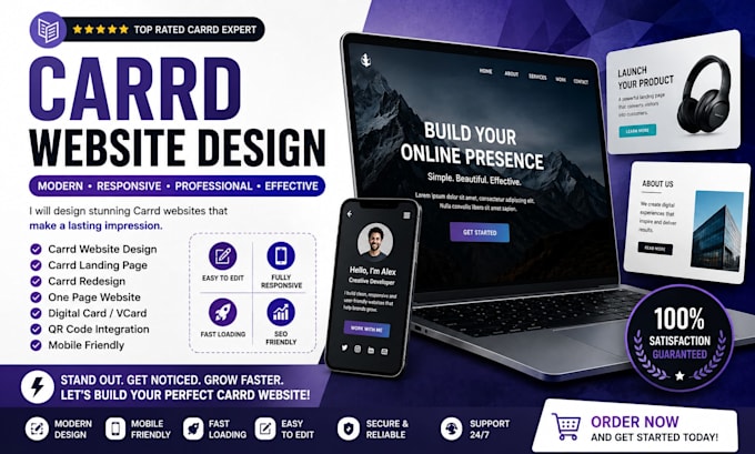 design carrd website, carrd landing page, carrd website design, carrd