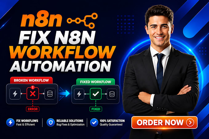 fix, debug and optimize your broken n8n automation workflow
