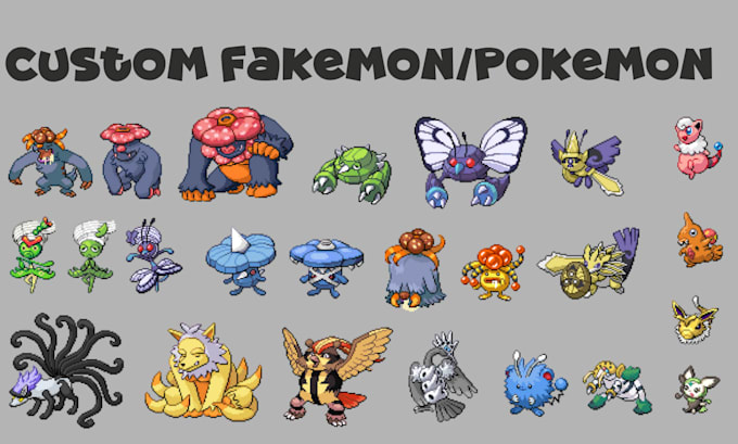 create custom pokemon pixel art sprites for gen 1 2 3 4 5 rom hacks