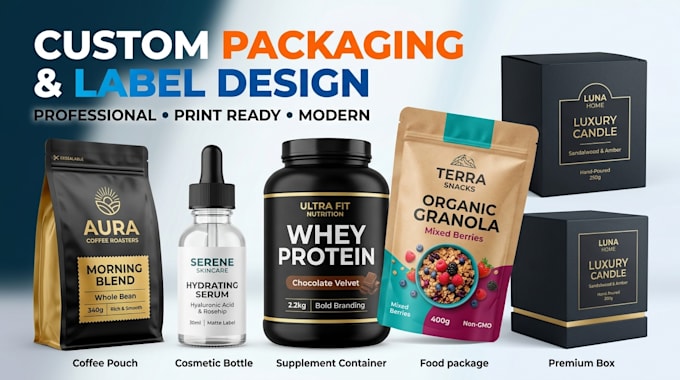 design print ready product packaging and label