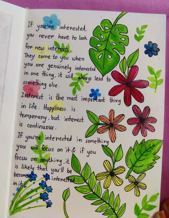 write engaging articles and provide hand drawn sketches