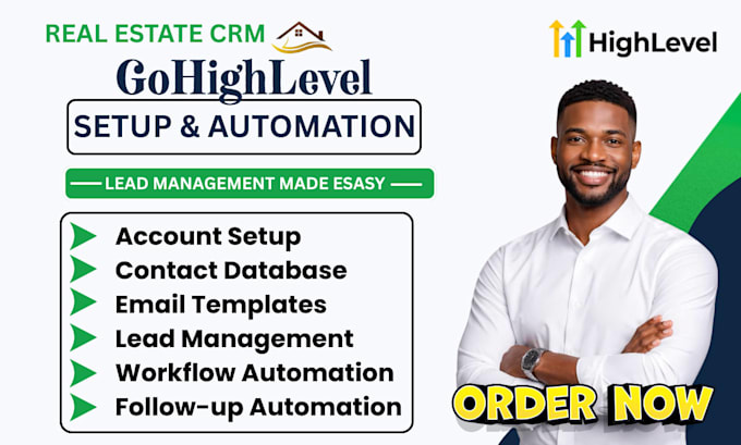 setup gohighlevel CRM email templates contact database lead management workflow
