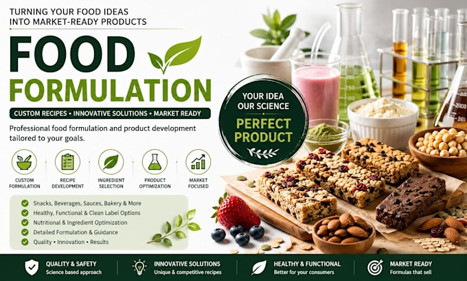 develop custom food recipes and product formulations