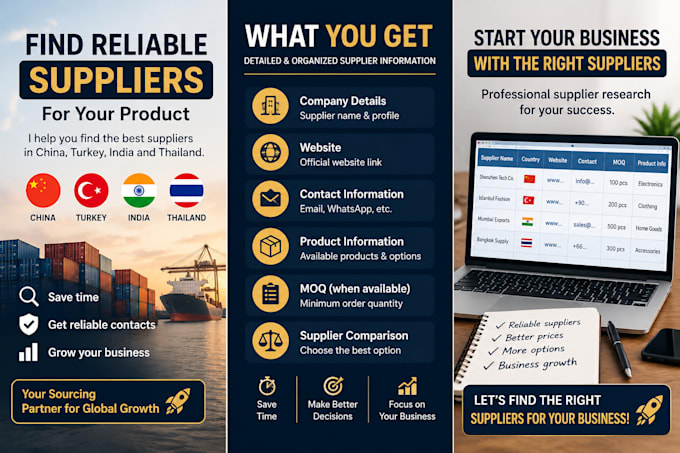 supplier sourcing product research specialist
