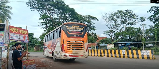 put your logo or text on a 3d bus video animation