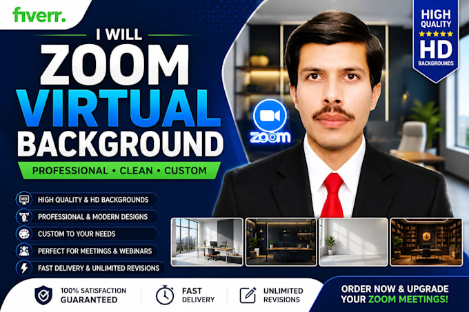 design modern office mockups and virtual meeting backgrounds