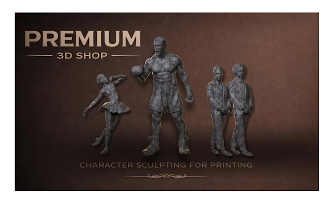 sculpt custom 3d printable characters, statues
