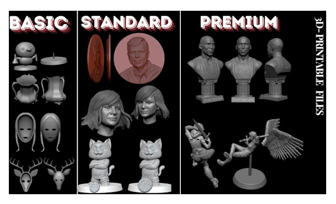 sculpt a 3d model and character for 3d printing