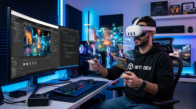 develop immersive unity VR game development experiences and ar application