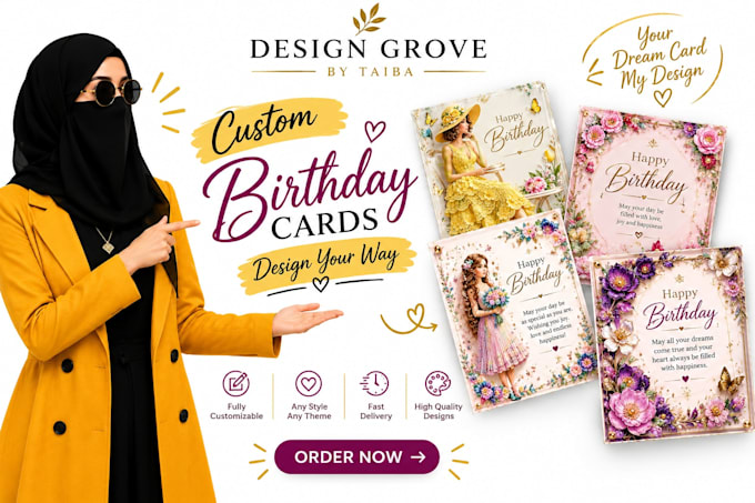 design a modern digital birthday card