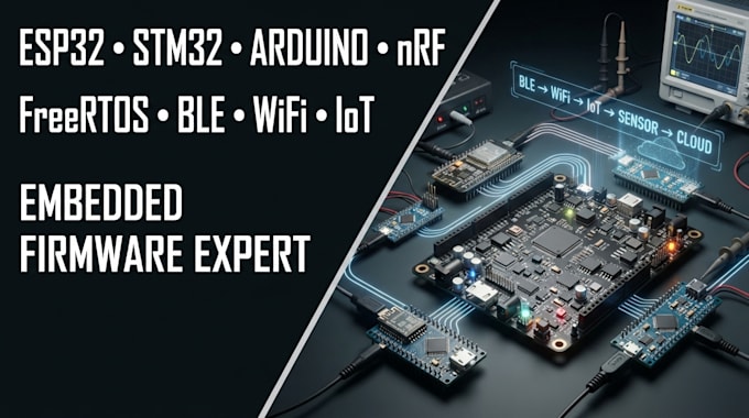 develop esp32 stm32 arduino nrf freertos ble wifi iot projects