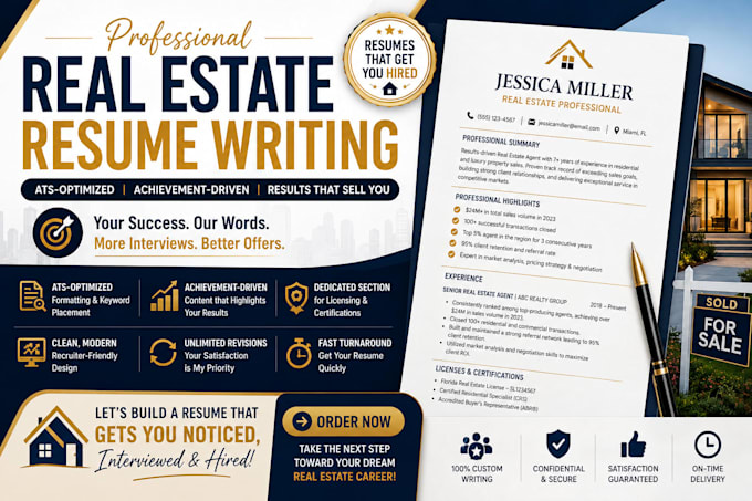 write an ats optimized realtor or real estate agent resume
