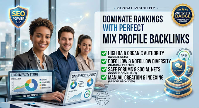 mix profile backlinks forums and social networks
