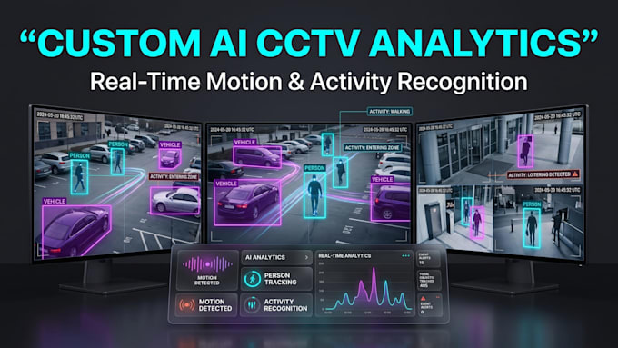 create custom real time cctv video analytics for motion and activity recognition