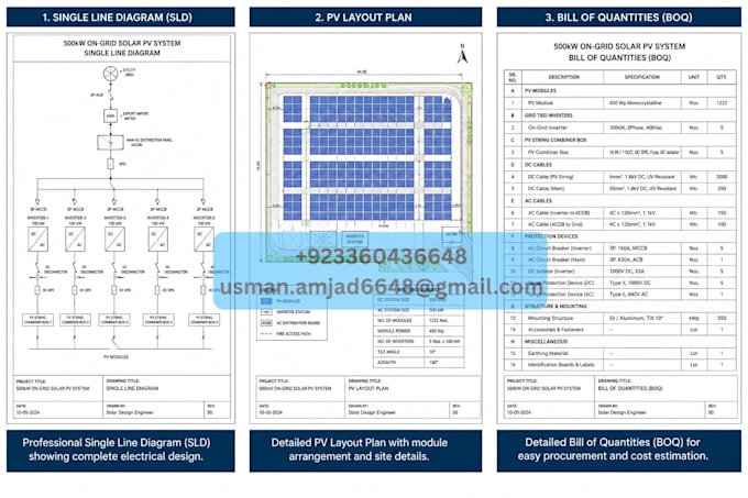 design solar pv systems, feasibility reports and boqs