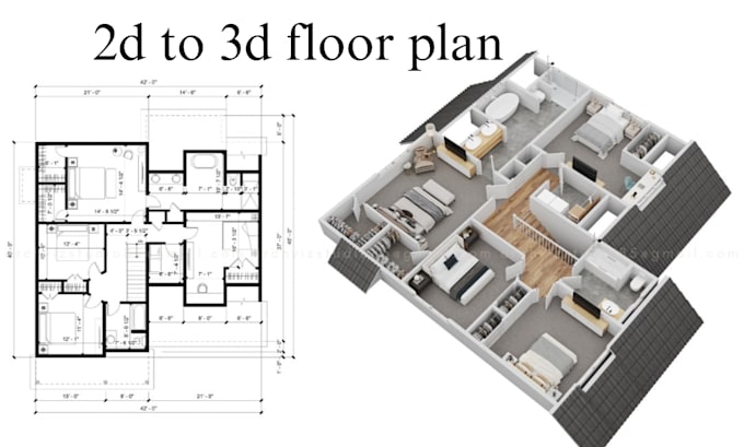 design 2d floor plan, 3d floor plan and house readering realistic 3d rendering