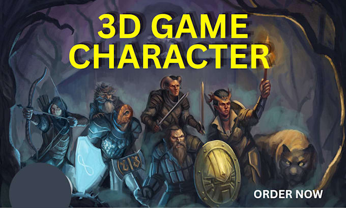 create custom 3d character models for games, animation and 3d printing