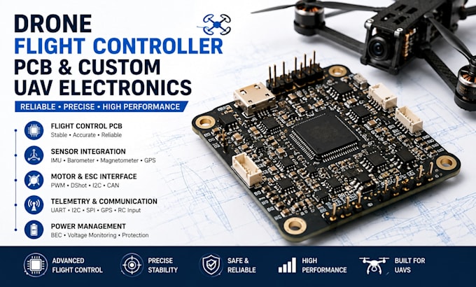 design flight controller pcb and custom uav electronics