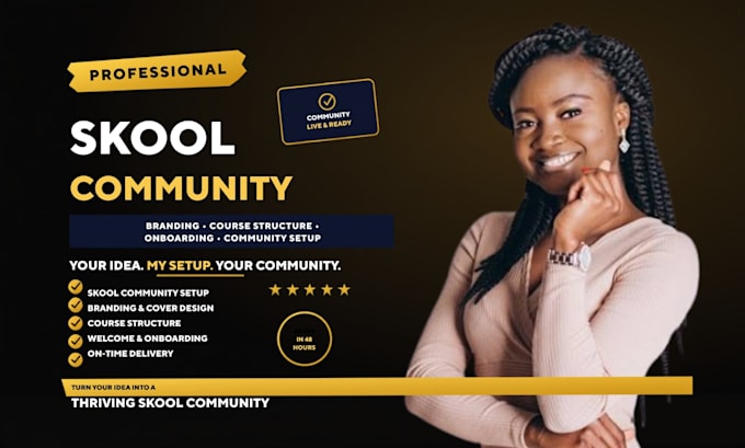set up your skool community with branding and course structure