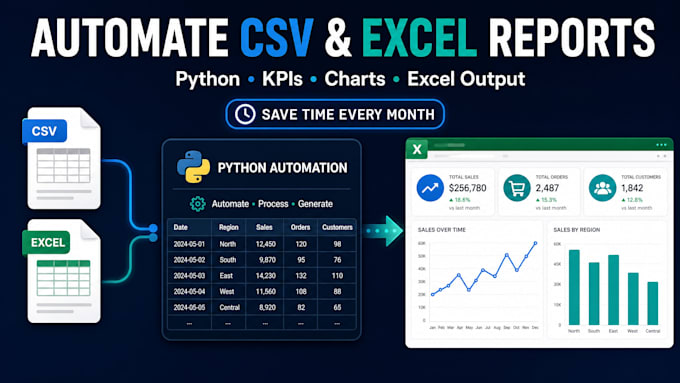 automate recurring excel and CSV reports with python