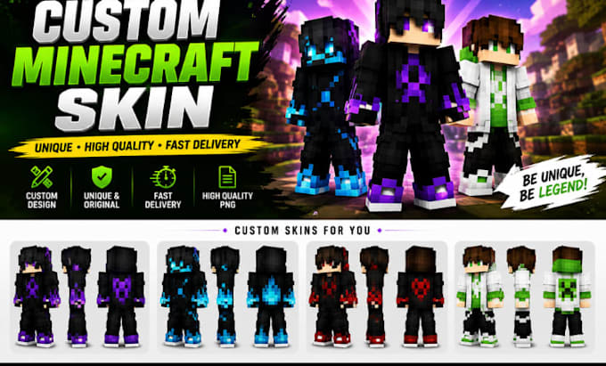 create a custom minecraft skin and avatar for your character