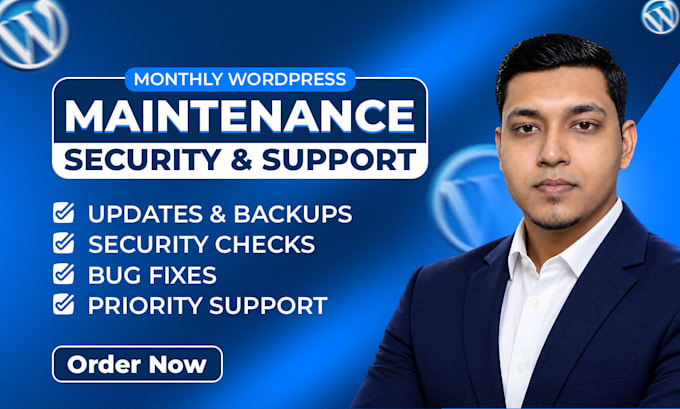 provide monthly wordpress maintenance, security and support