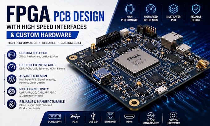 design fpga pcb with high speed interfaces and custom hardware