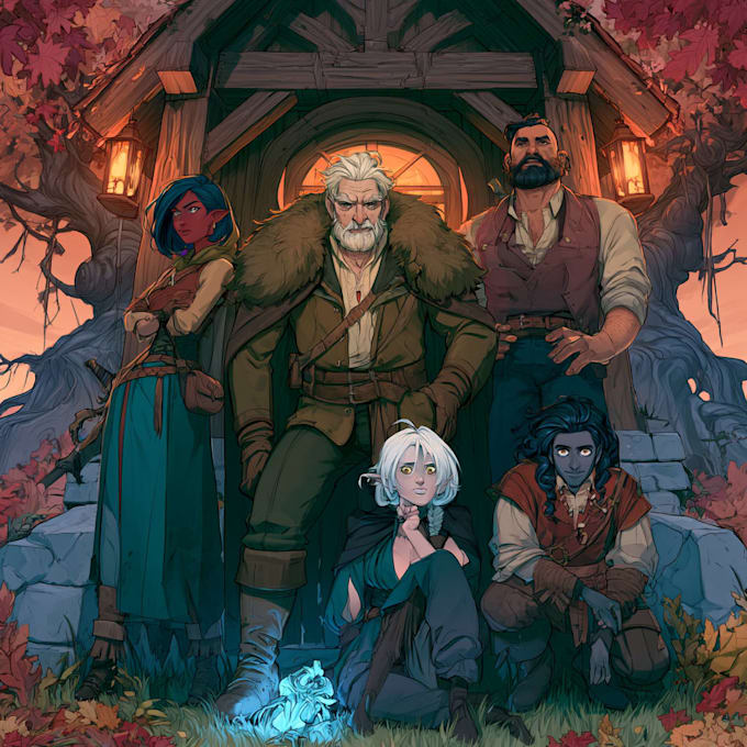 draw dnd character for dnd party and pathfinder