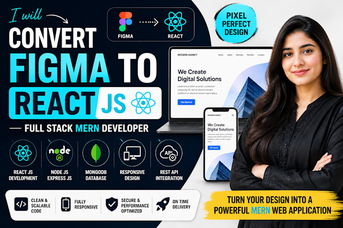 convert figma design to responsive react js website